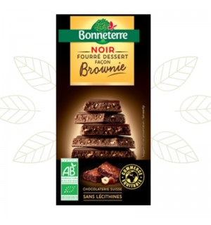 TABLETTE CHOCOLAT NOIR FOURRE FACON BROWNIE - 100 GR